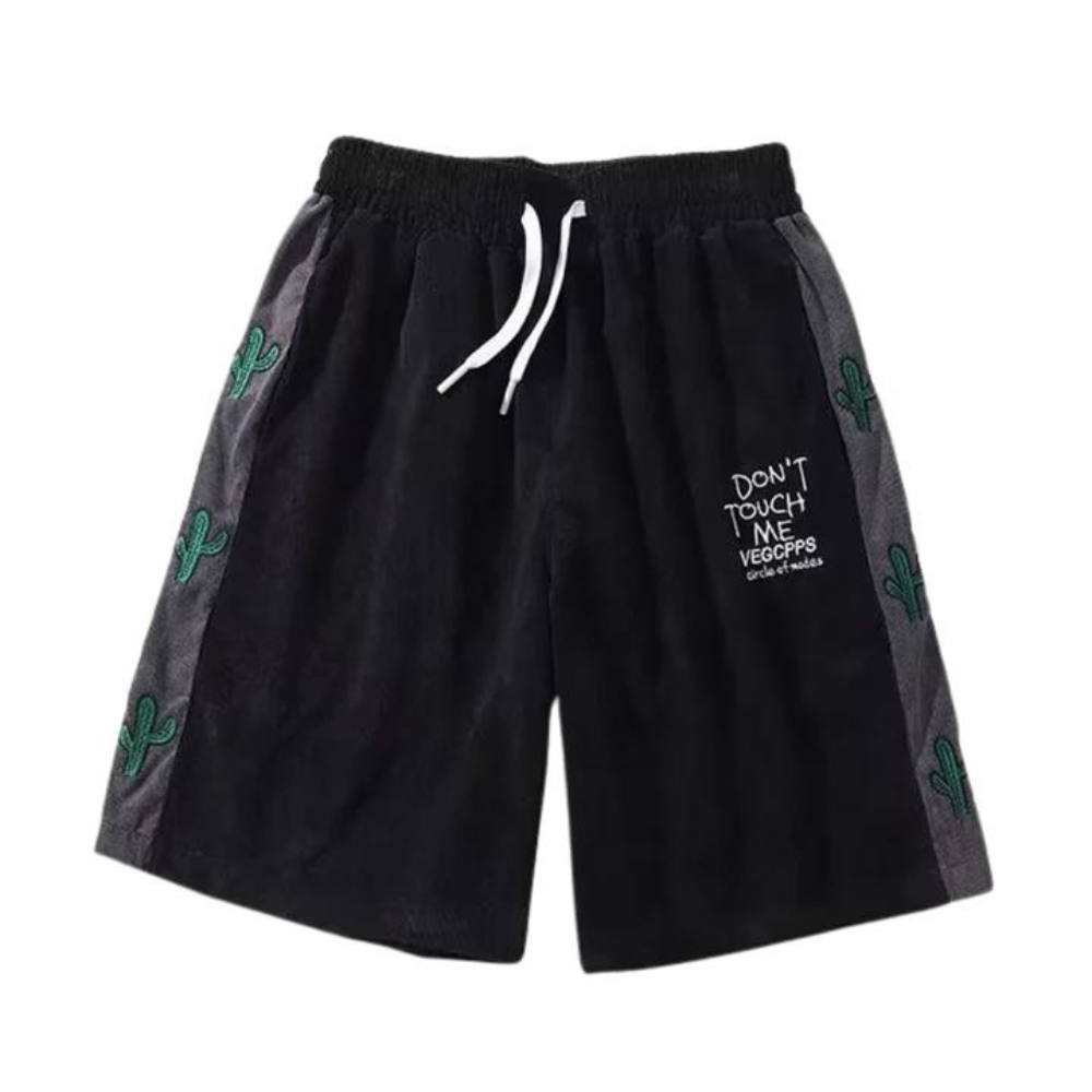 "Cactus Panel Embroidery Casual" Shorts