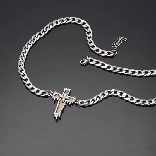 "Retro Cross Titanium Steel" Necklaces