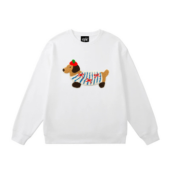 "Embroidered Bow Tie Puppy" Sweatshirt