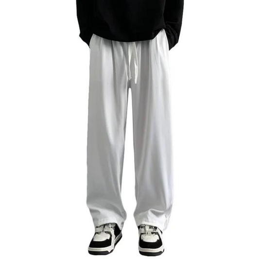 "High street Retro Solid Color Straight" Sweatpants