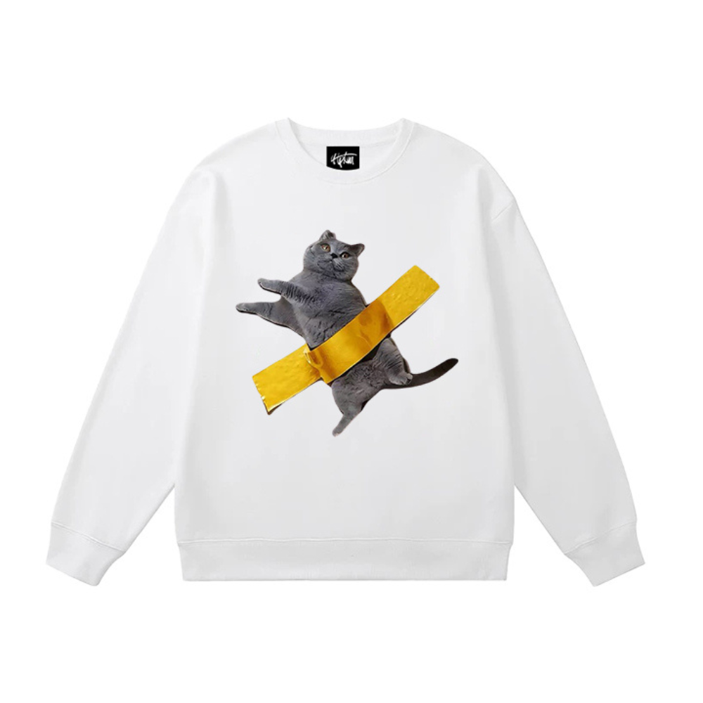 "Tape Blue Cat" Sweatshirt