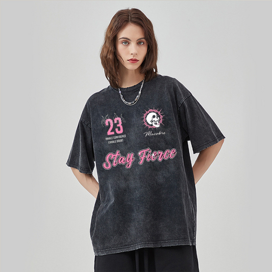 Skeleton 23 Letter Washed T-shirt