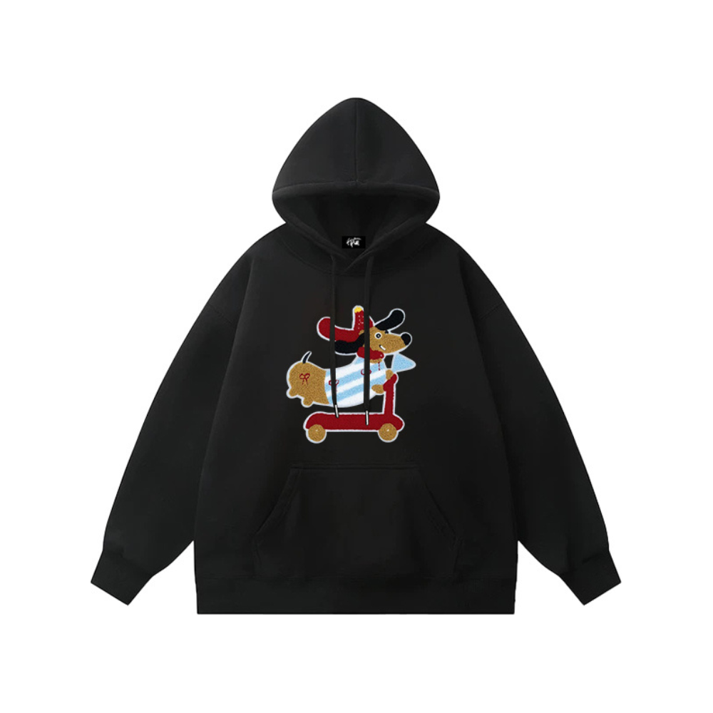 "Embroidered Scooter Fawn” Hoodie