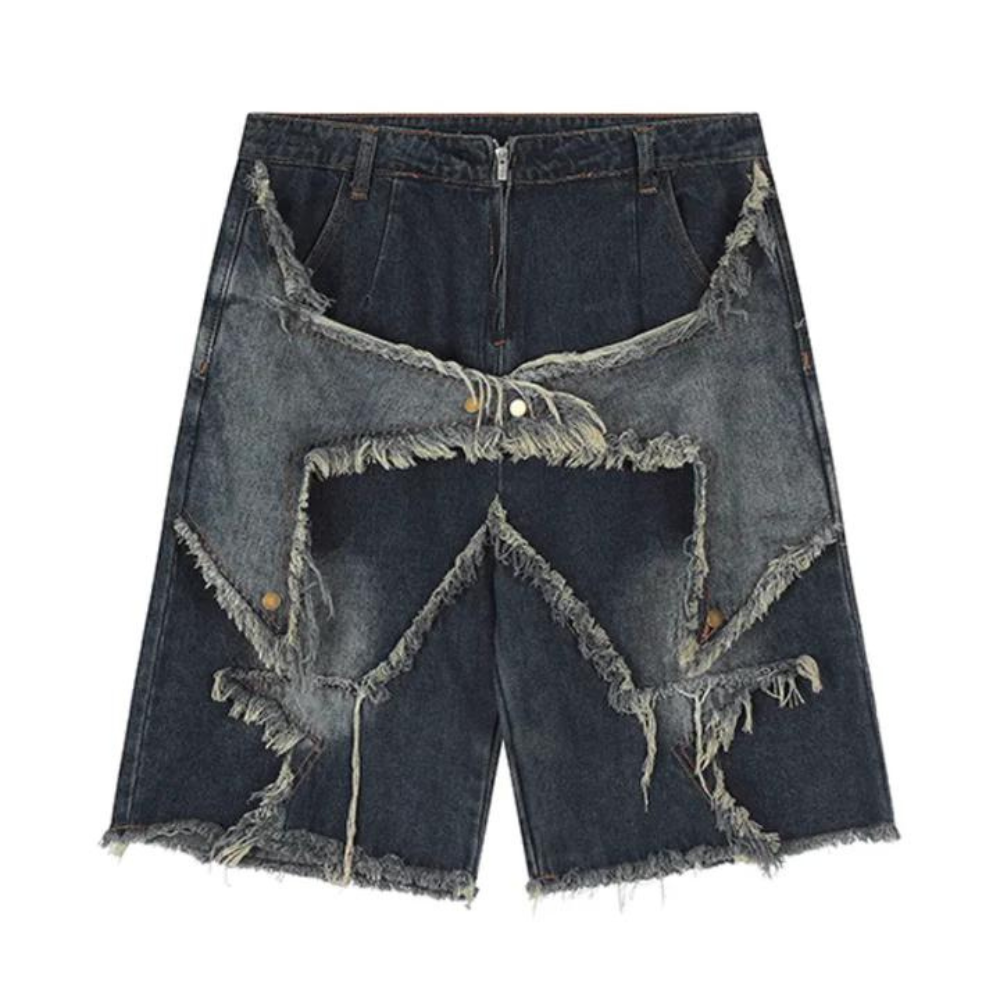 "High Street Pentagram Patchwork" Shorts