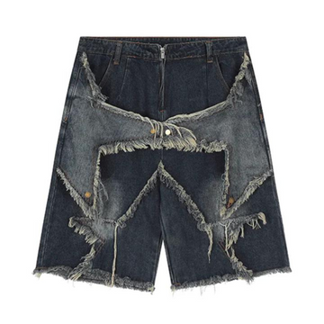 "High Street Pentagram Patchwork" Shorts