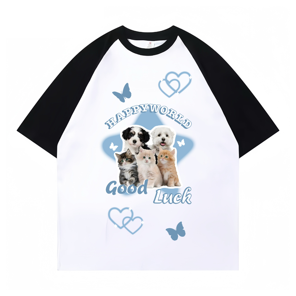 “Happy Life Of Cats And Dogs” T-shirt