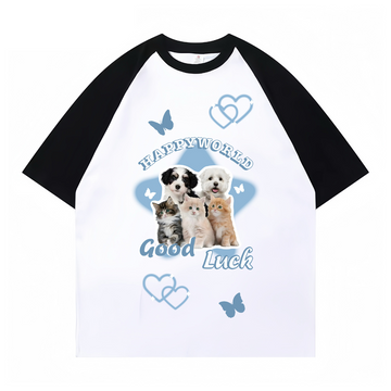 “Happy Life Of Cats And Dogs” T-shirt