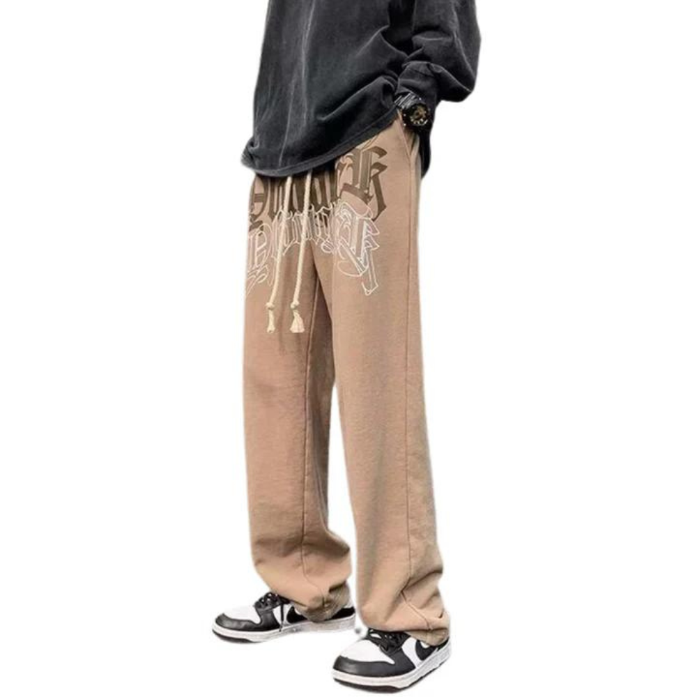 "Characterized Letter Drawstring" Sweatpants