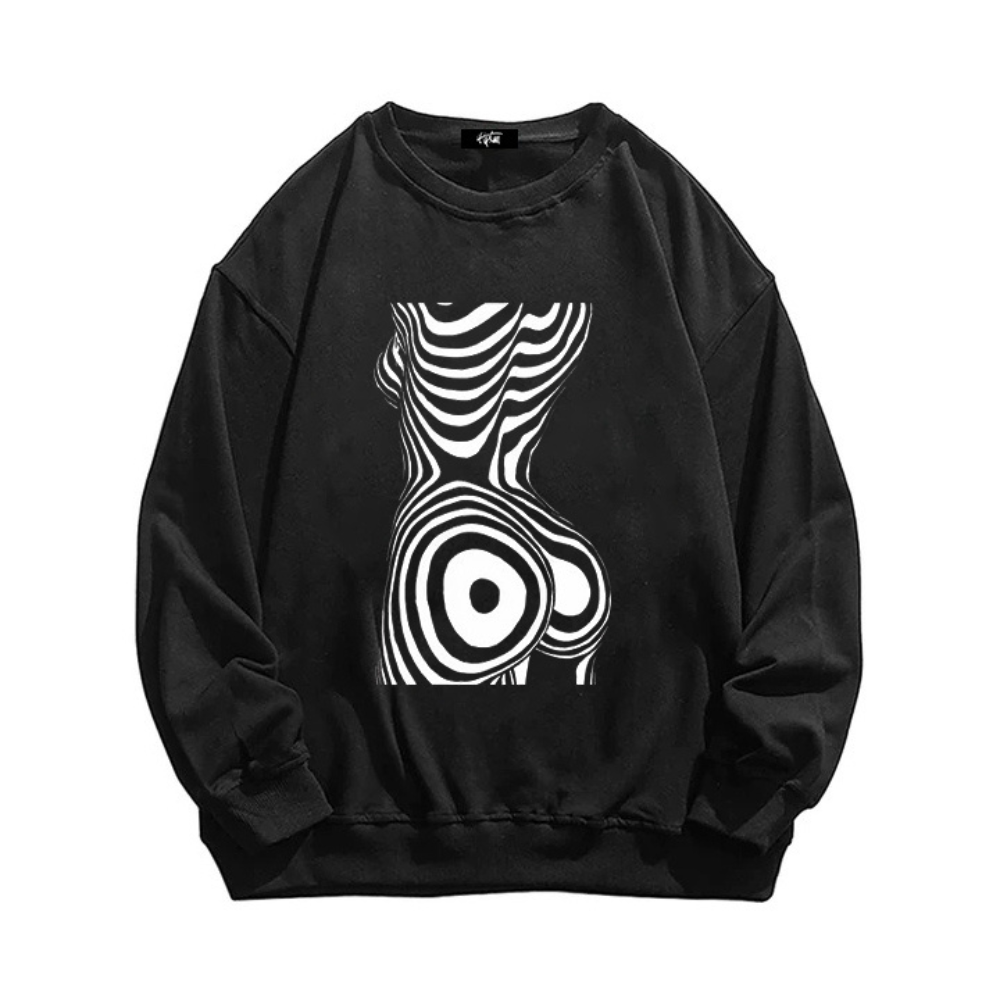 “Style niche design character female curve line print” Sweatshirt