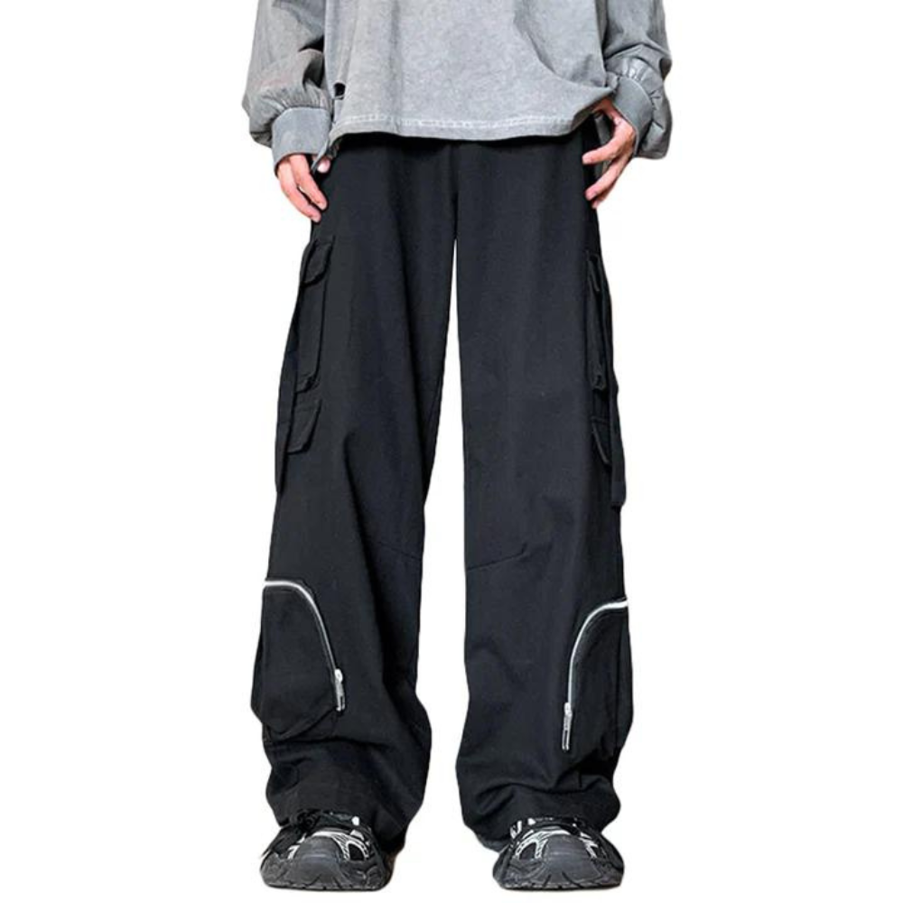 "Functional Style Straight Wide Legs Cargo" Sweatpants