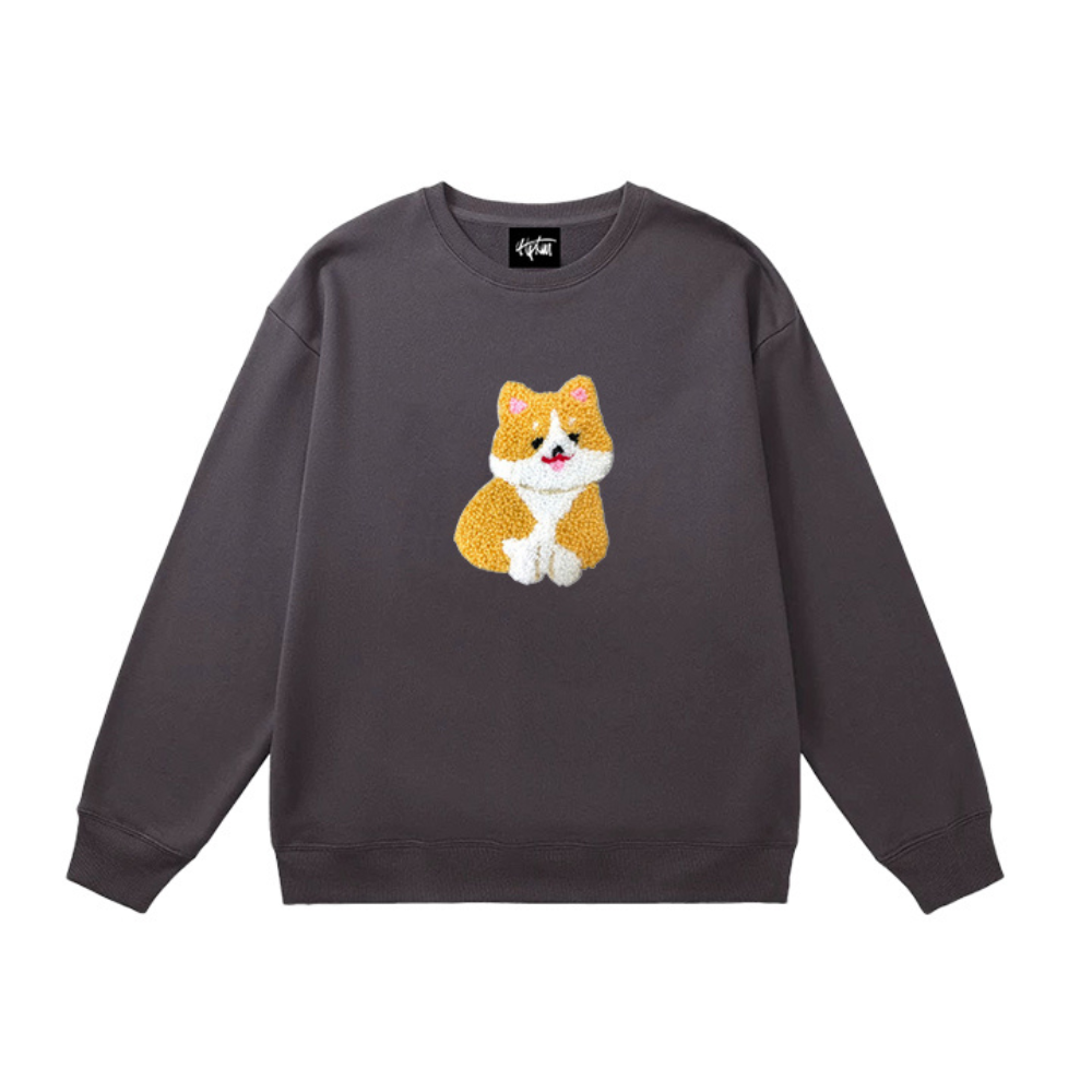 "Embroidered Cutie Cat" Sweatshirt