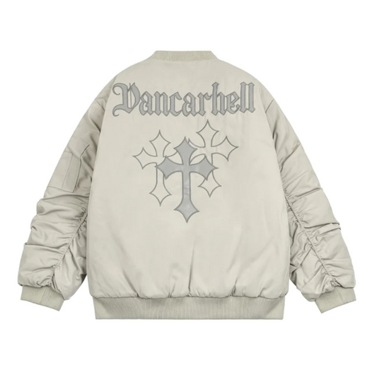 “Urban Embroidery Zipper Baseball” Jacket