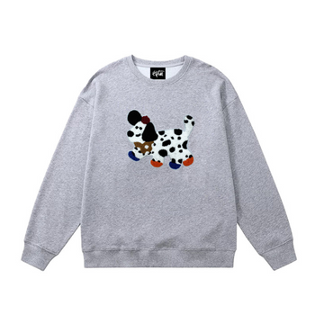 "Embroidered Lovley spotted dog" Sweatshirt