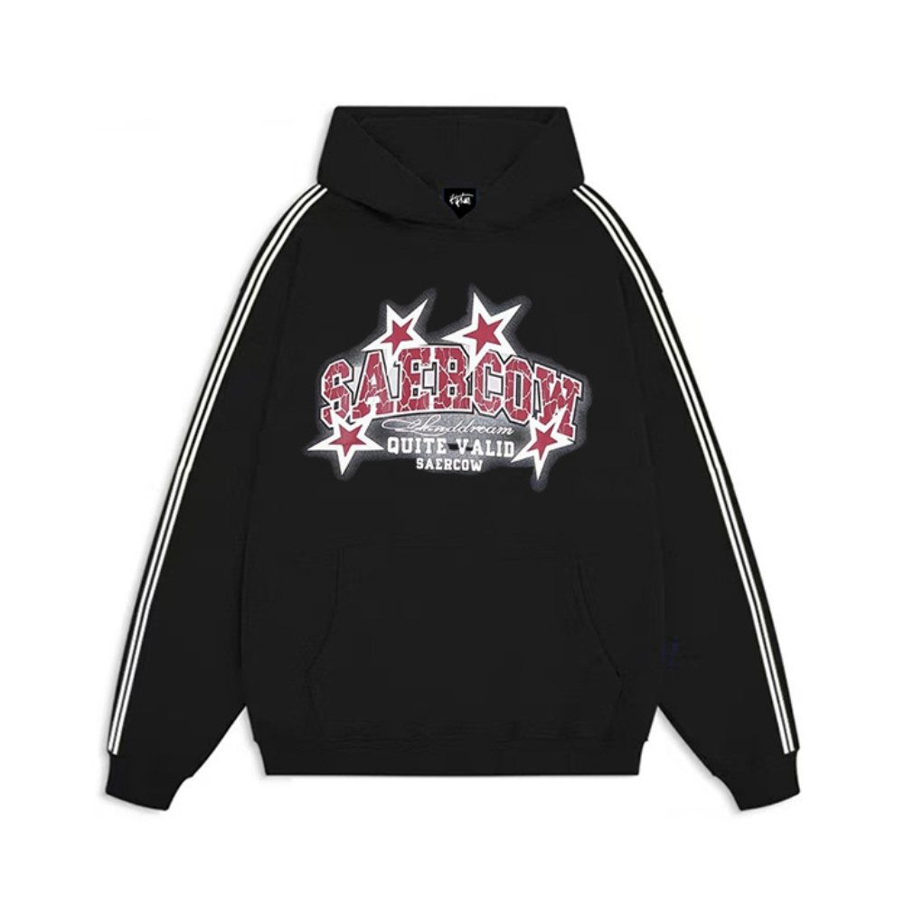 "American niche trend letter star print” Hoodie