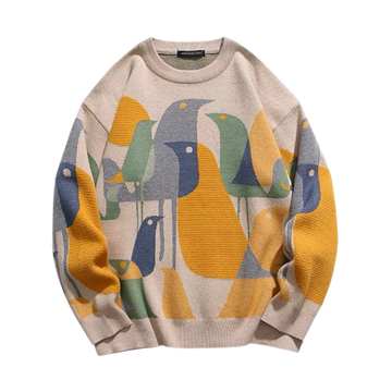 Colorful Birds Sweater