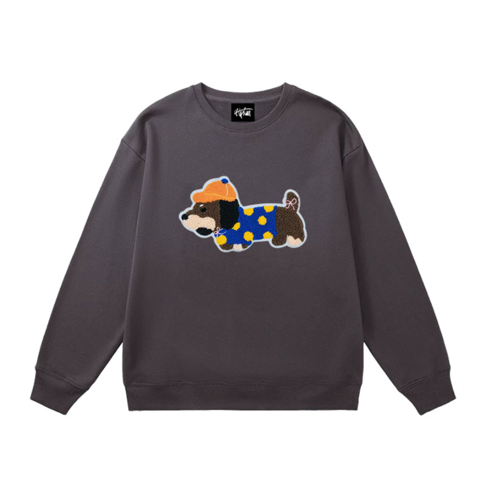 "Embroidered Cool Puppy" Sweatshirt