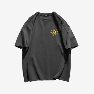 "Style trendy cartoon little sun print" T-shirt