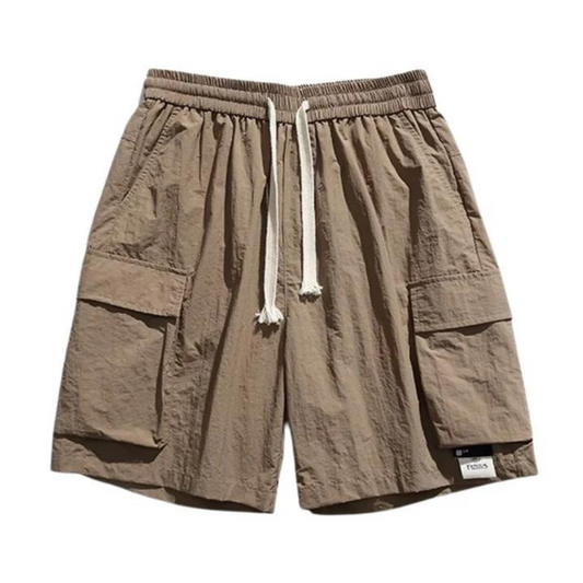 "Retro Solid Color All-Match Cargo" Shorts