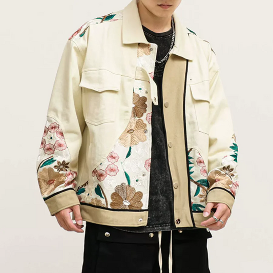 “Vintage Embroidery Stitching” Jacket