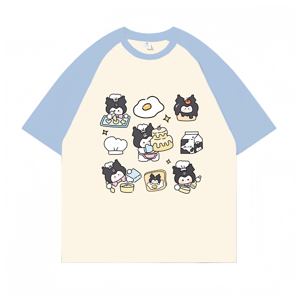 “Round Neck Cartoon Pattern” T-shirt