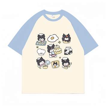 “Round Neck Cartoon Pattern” T-shirt