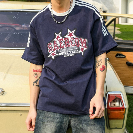 “Urban niche trend letter star print” T-shirt