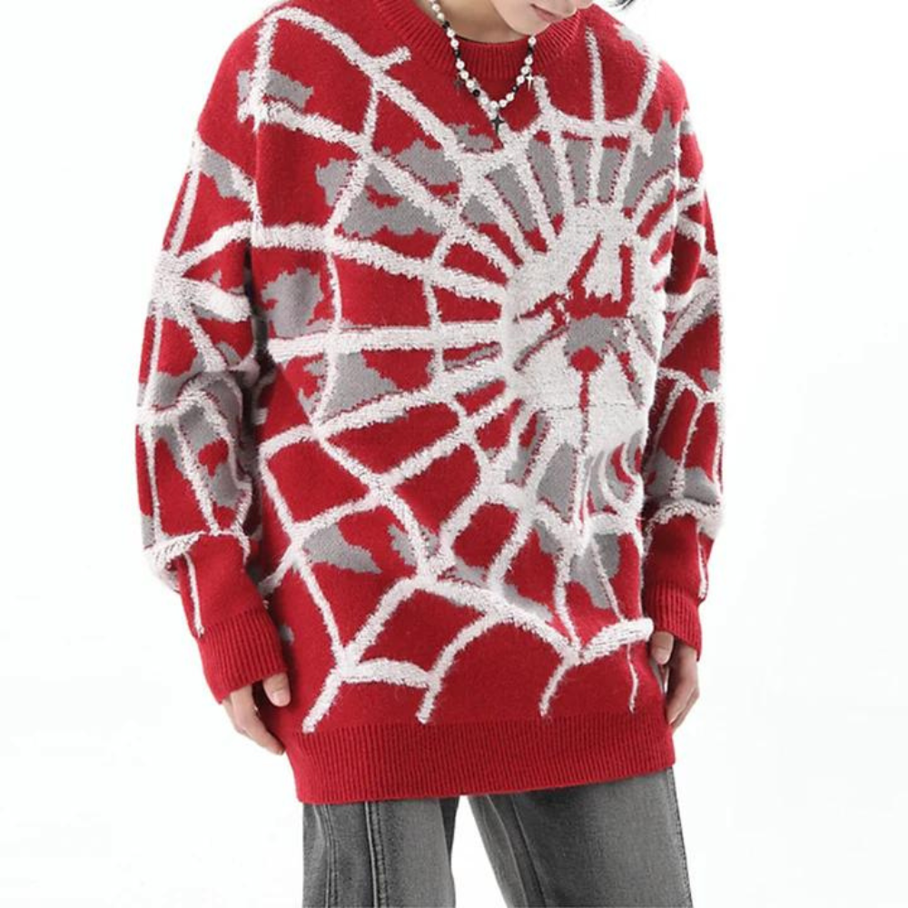 Cute Spider Web Knit Sweater