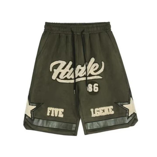 "Vintage Alphabet Flocked Jacquard" Shorts