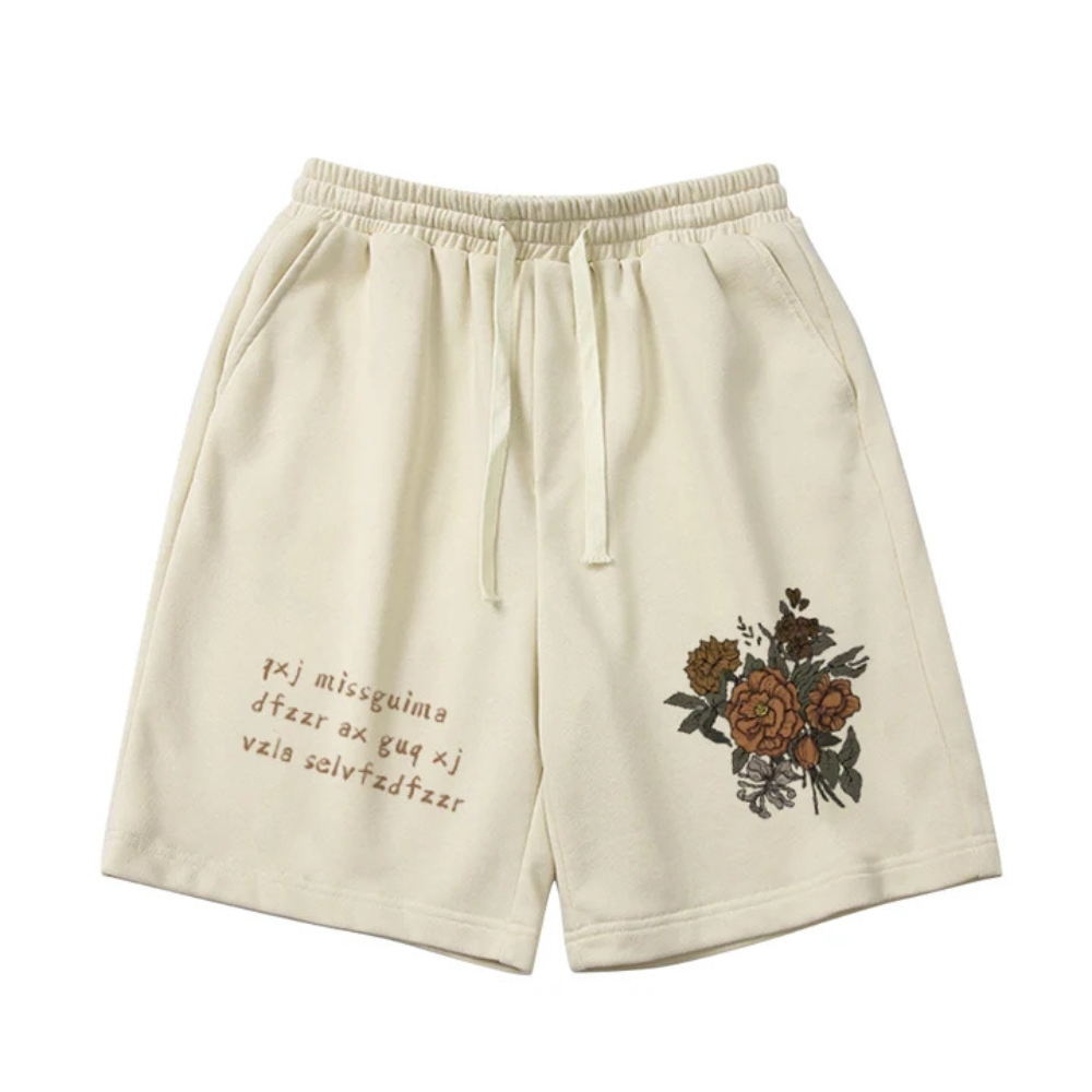 "Casual Phrase Bouquet Track" Shorts