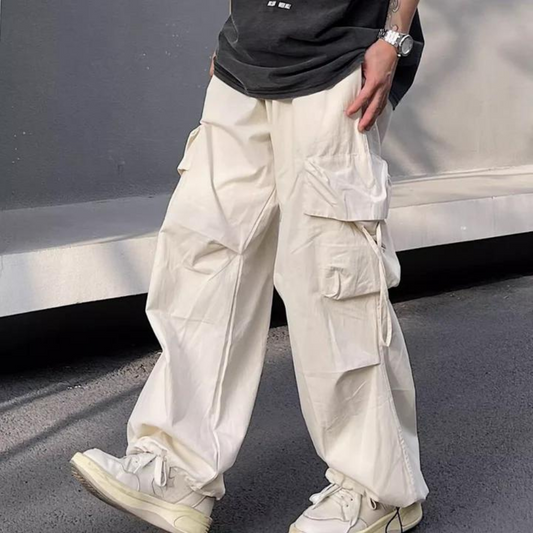 "Hip Hop Loose Drawstring Cargo" Sweatpants