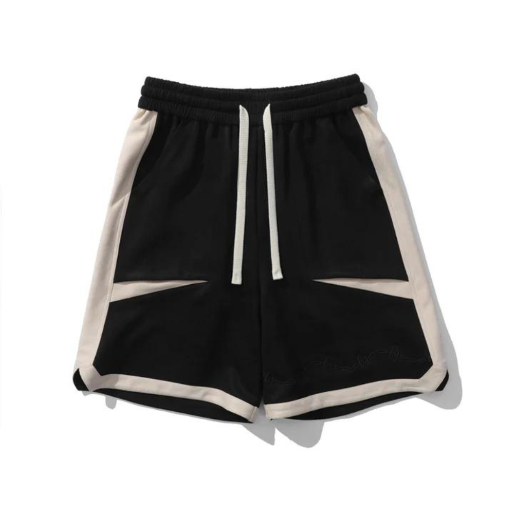 "Paneled Color block Suede" Shorts