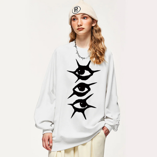 “Style trendy three eyes print” Sweatshirt