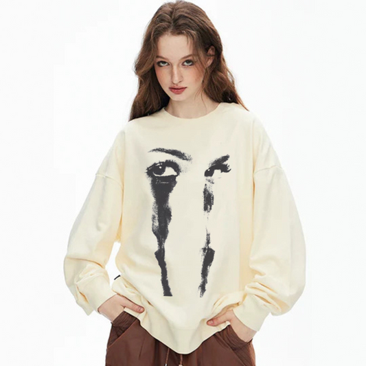 “Niche trend female eye shadow print” Sweatshirt