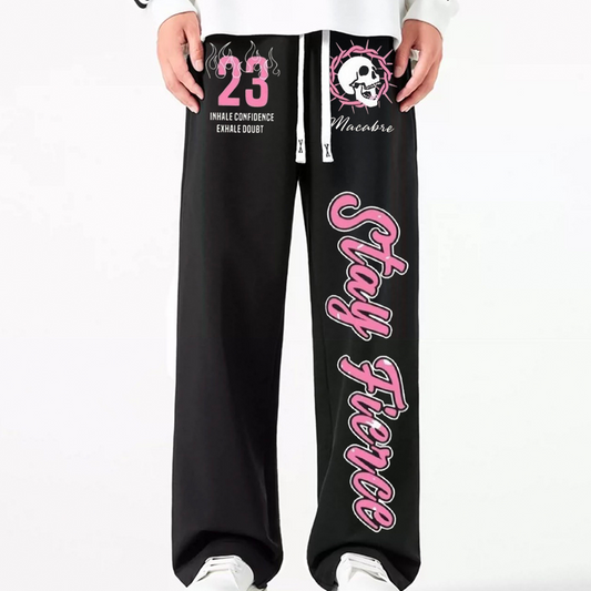 "Pink Skeleton Letter" Sweatpants