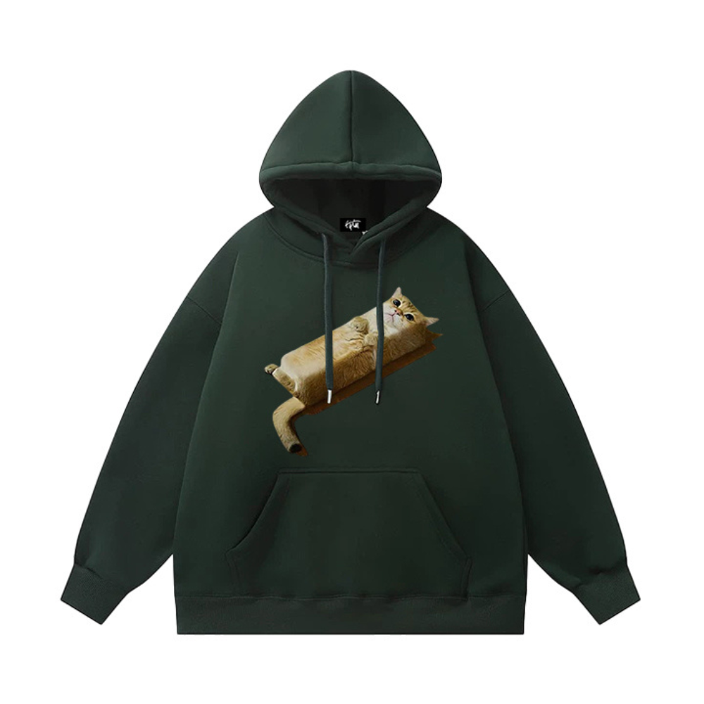 "Square Lazy Cat" Hoodie