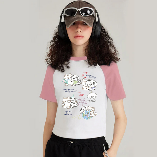 “Romantic Animal Print” T-shirt