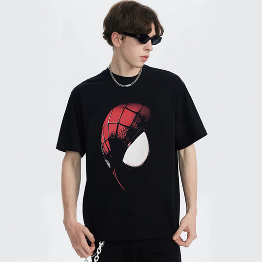 “Retro spider character face print” T-shirt