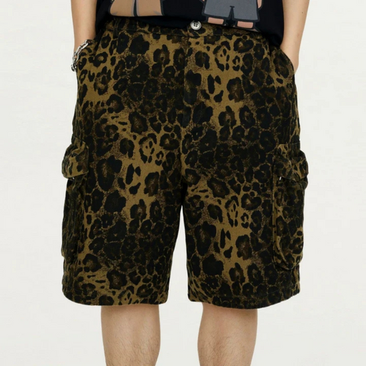 "Casual Leopard Cargo" Shorts