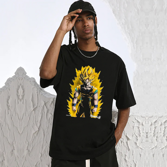 “Cartoon yellow hair Goku aeration” T-shirt