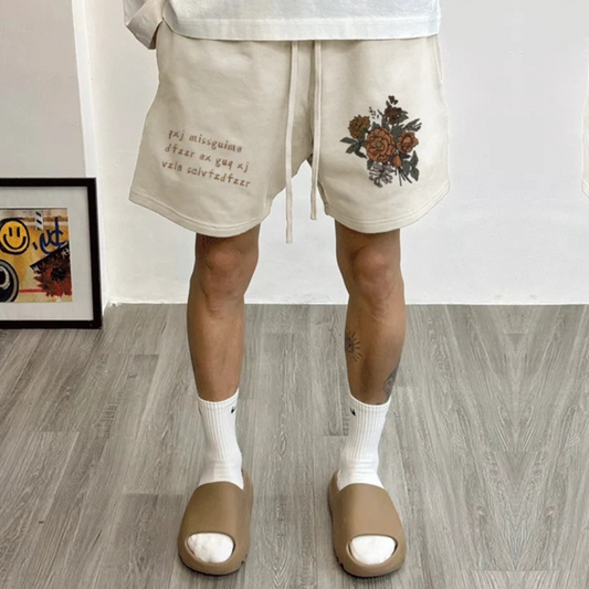 "Casual Phrase Bouquet Track" Shorts