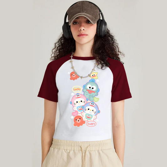 “Cartoon Many Fish” T-shirt