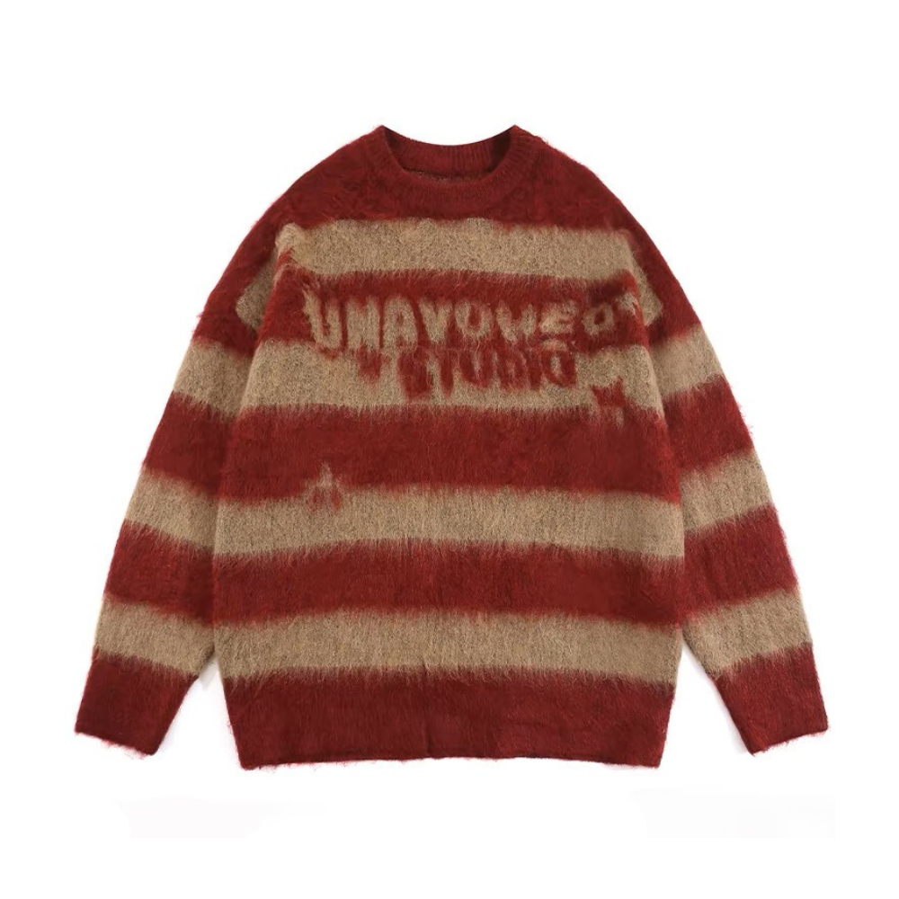 Striped Mink Wool Sweater