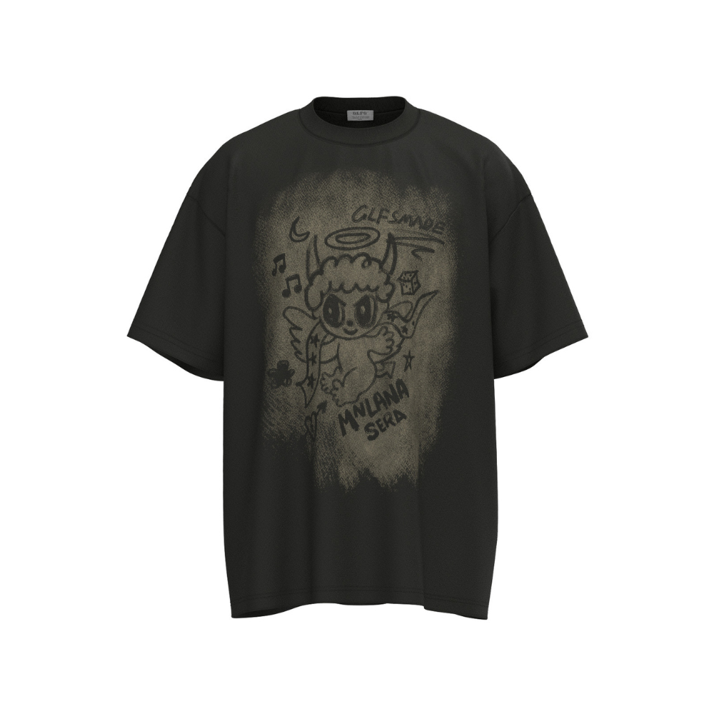 “American Cartoon Angel Devil” T-shirt