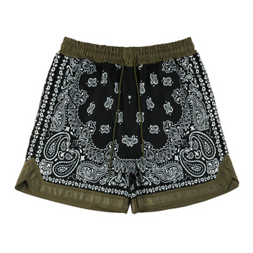 "Japanese Cashew Flower Patchwork" Shorts