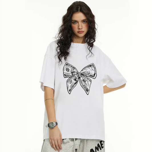 “Doodle Butterfly Ribbon” T-shirt