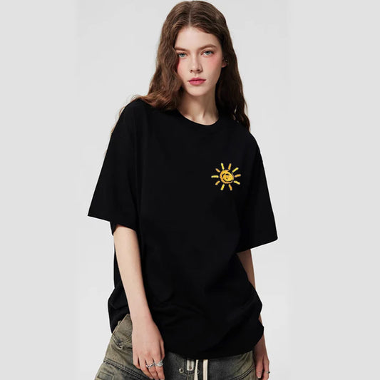 "Style trendy cartoon little sun print" T-shirt