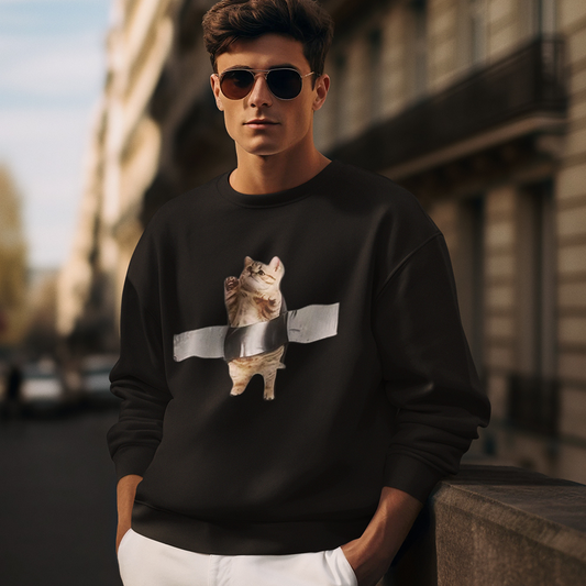 "Tape Lovely Cat" Sweatshirt