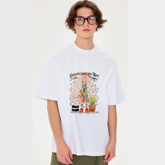 “Urban cartoon colorful flower girl niche design” T-shirt