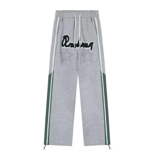 "Alphabet Jacquard Pentagram Drawstring" Sweatpants