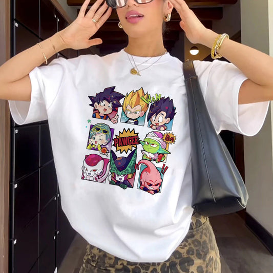 “American street cute character Goku trendy print” T-shirt